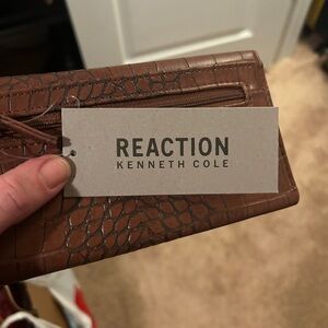 Kenneth Cole Reaction Crocodile-Embossed Wallet in Brown